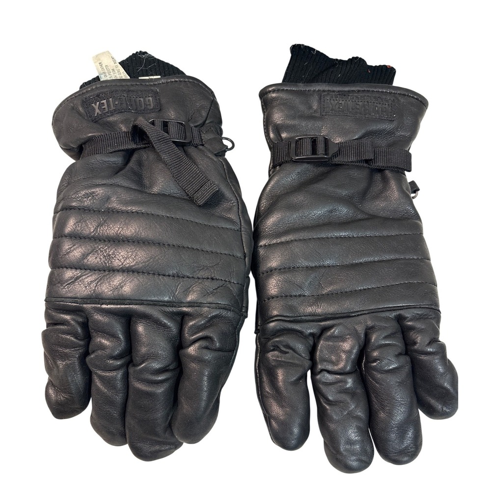 Flexor‎ by Rinehart Gore-Tex Best Defense Black Leather Winter Gloves Mens Small